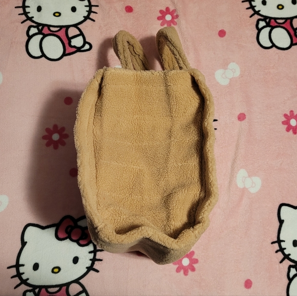 NWT Victoria Secret Tan Sherpa Tote Bag Handbag Faux Fur Beige Fleece Purse - Picture 3 of 9